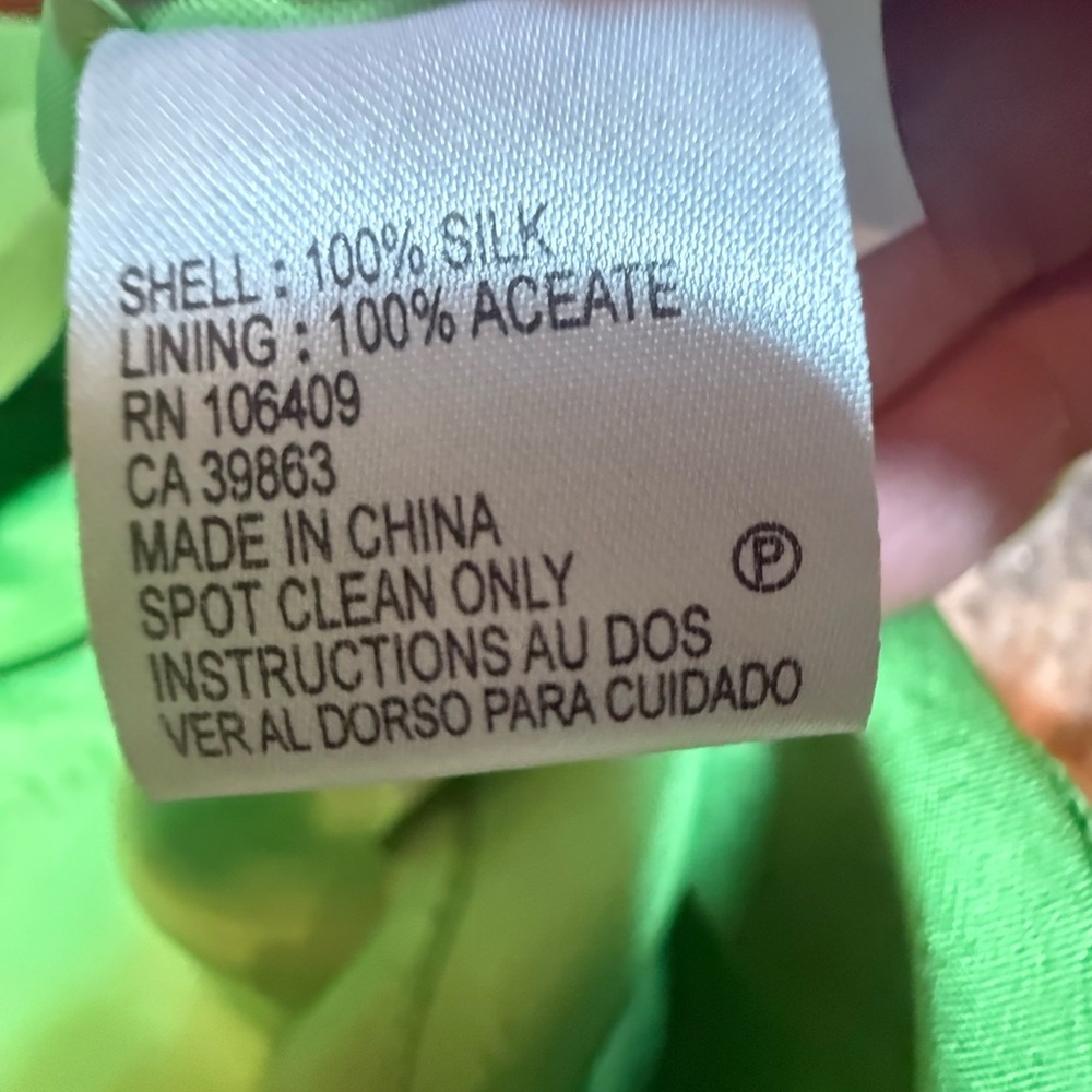 Tahari Vibrant Lime Dress. Size 4. 100% silk. Fully lined - Picture 11 of 13
